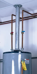 Naturally drafted gas water heater